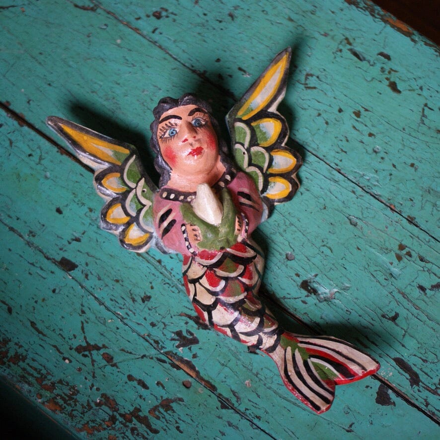 Winged Hanging Mermaids  Zinnia Folk Arts   