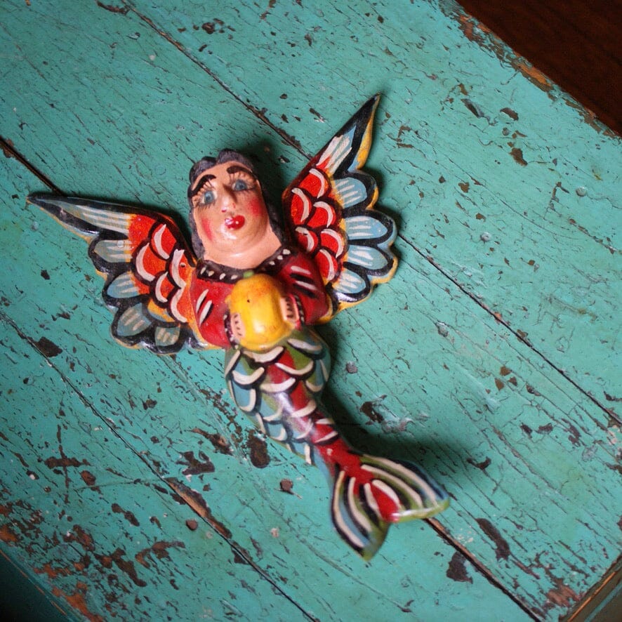 Winged Hanging Mermaids  Zinnia Folk Arts   