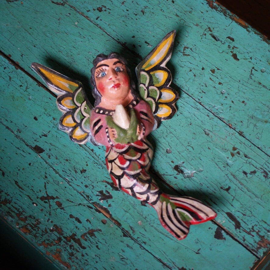 Winged Hanging Mermaids  Zinnia Folk Arts   