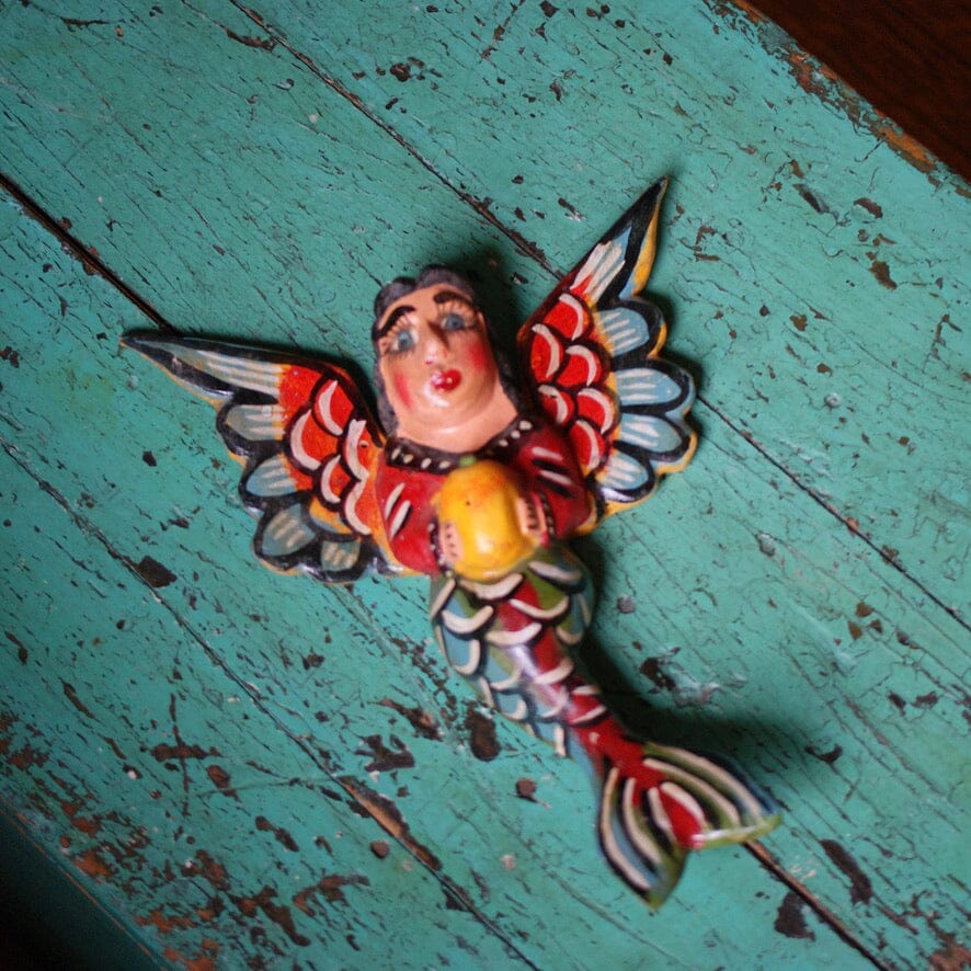 Winged Hanging Mermaids  Zinnia Folk Arts   