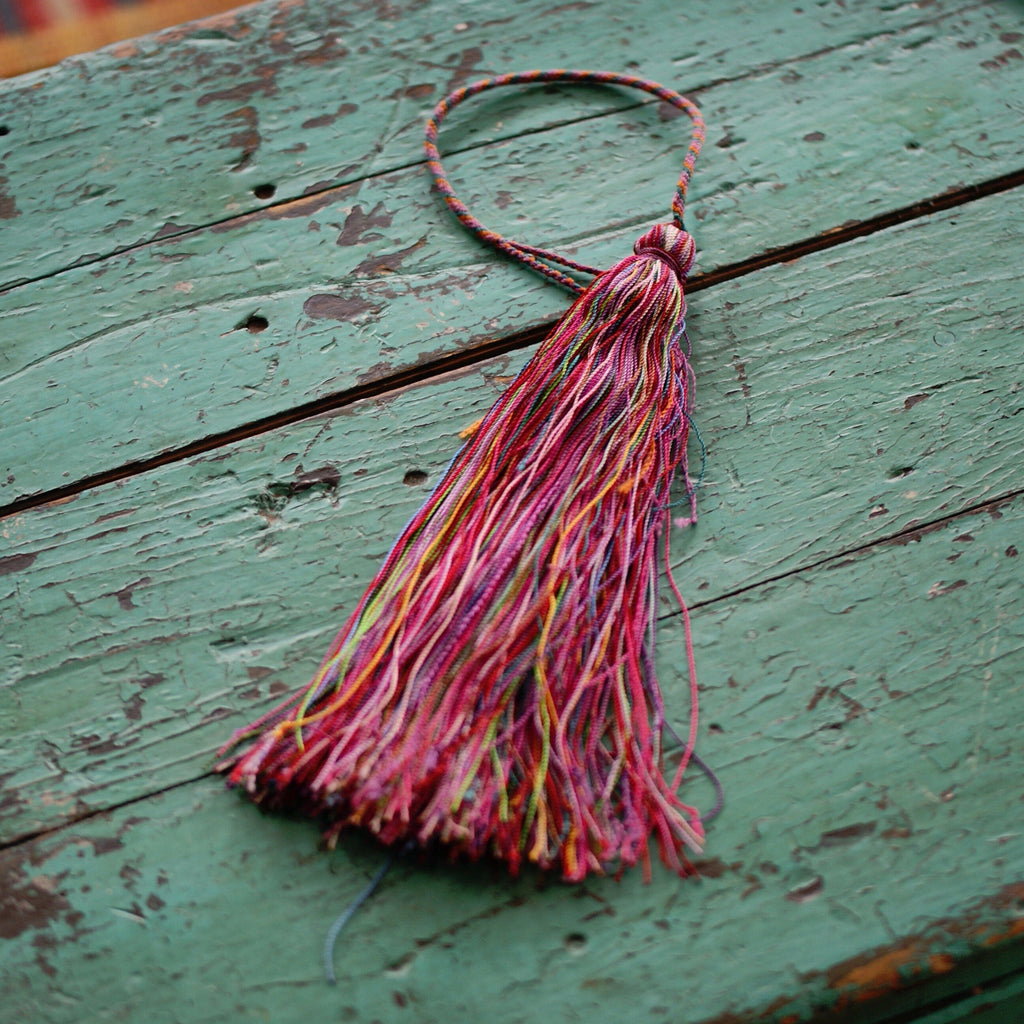 Zinacantán Purple Tassels textiles Zinnia Folk Arts Small  