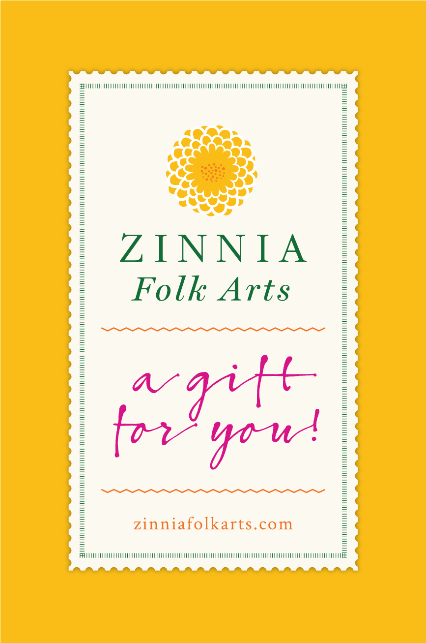 Zinnia Folk Arts Digital Gift Card Gift Cards Zinnia Folk Arts   